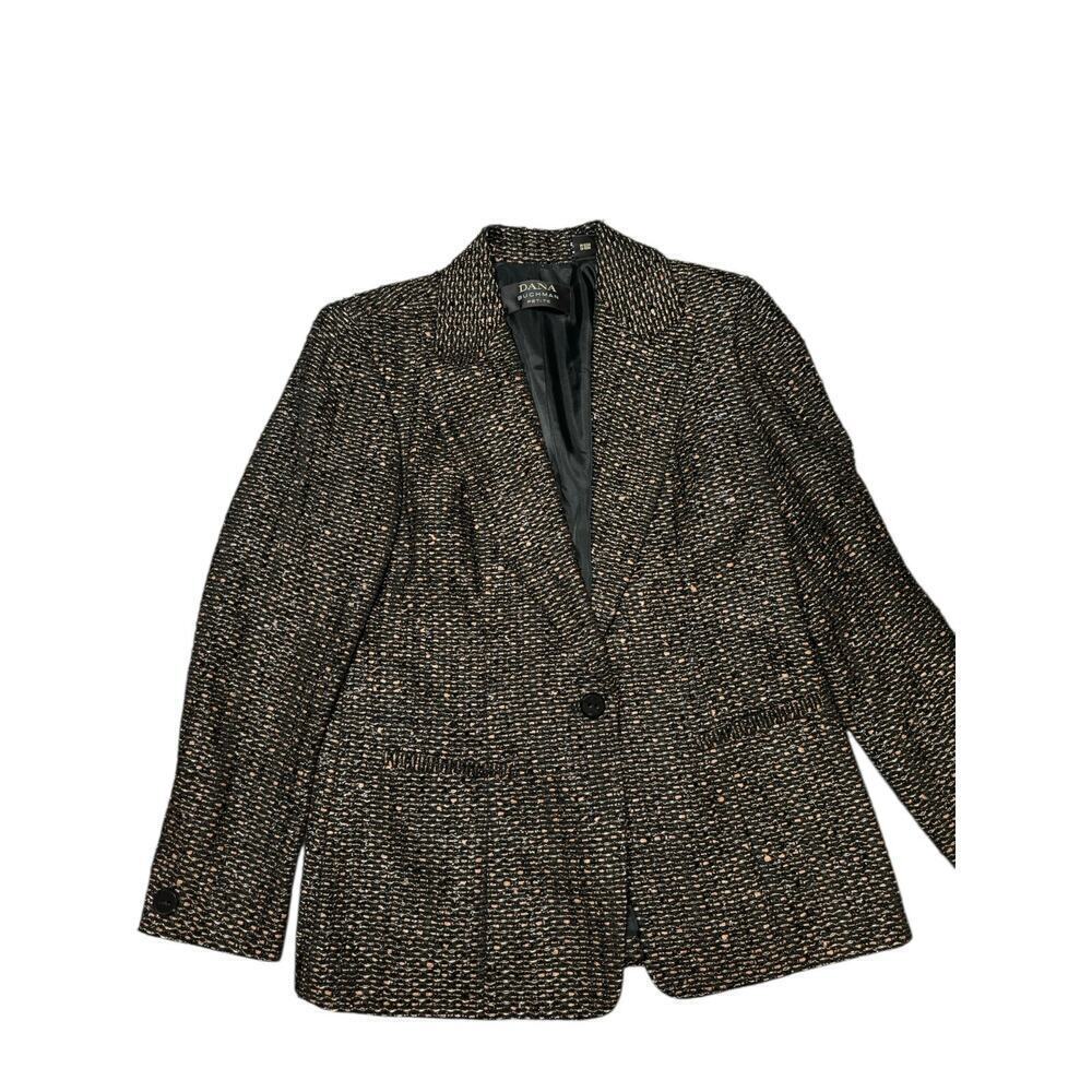 Dana Buckman Tweed Suit Metallic Thread Size 10 Petite